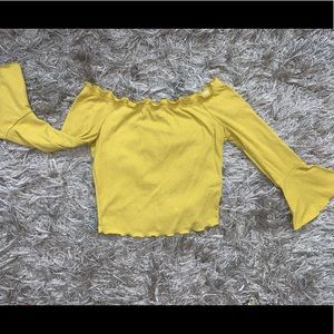 Yellow crop top